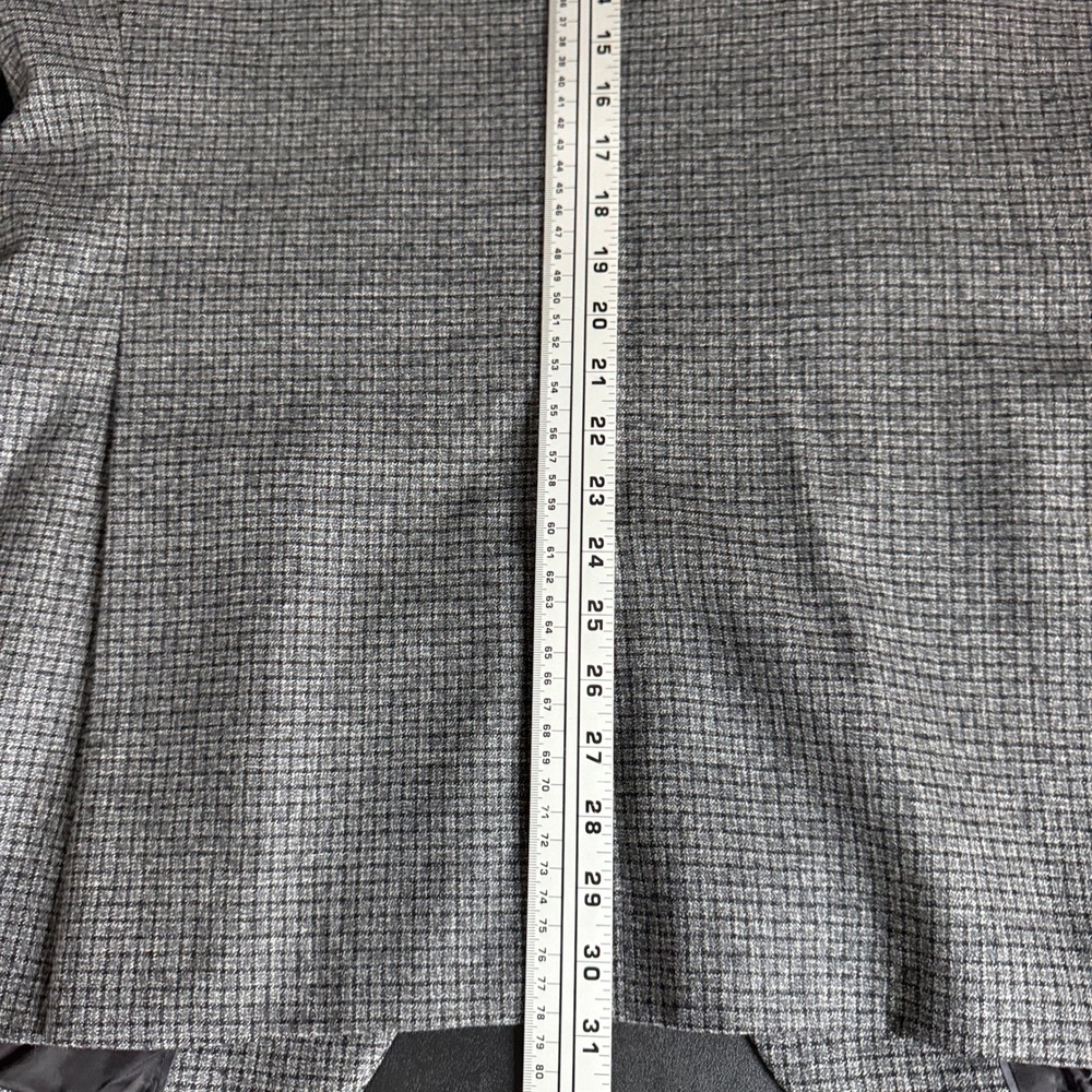 Jos‎ A Bank Signature 43L Gray Plaid 100% Wool Tailored Fit Blazer Coat - Picture 9 of 10
